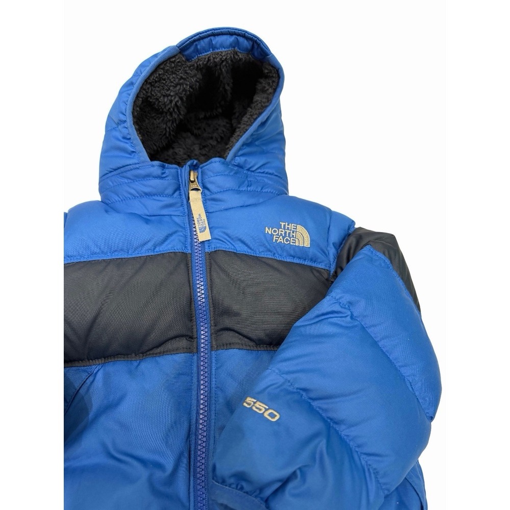 The North Face Toddler Puffer Hooded  Down 550 Winter Ski Jacket Blue Size 2T